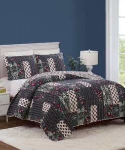 Perennials Patchwork Quilt Set, Full - Queen
