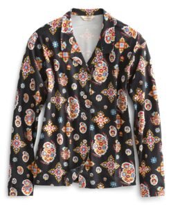 Long-Sleeved Button-Down Pajama Top