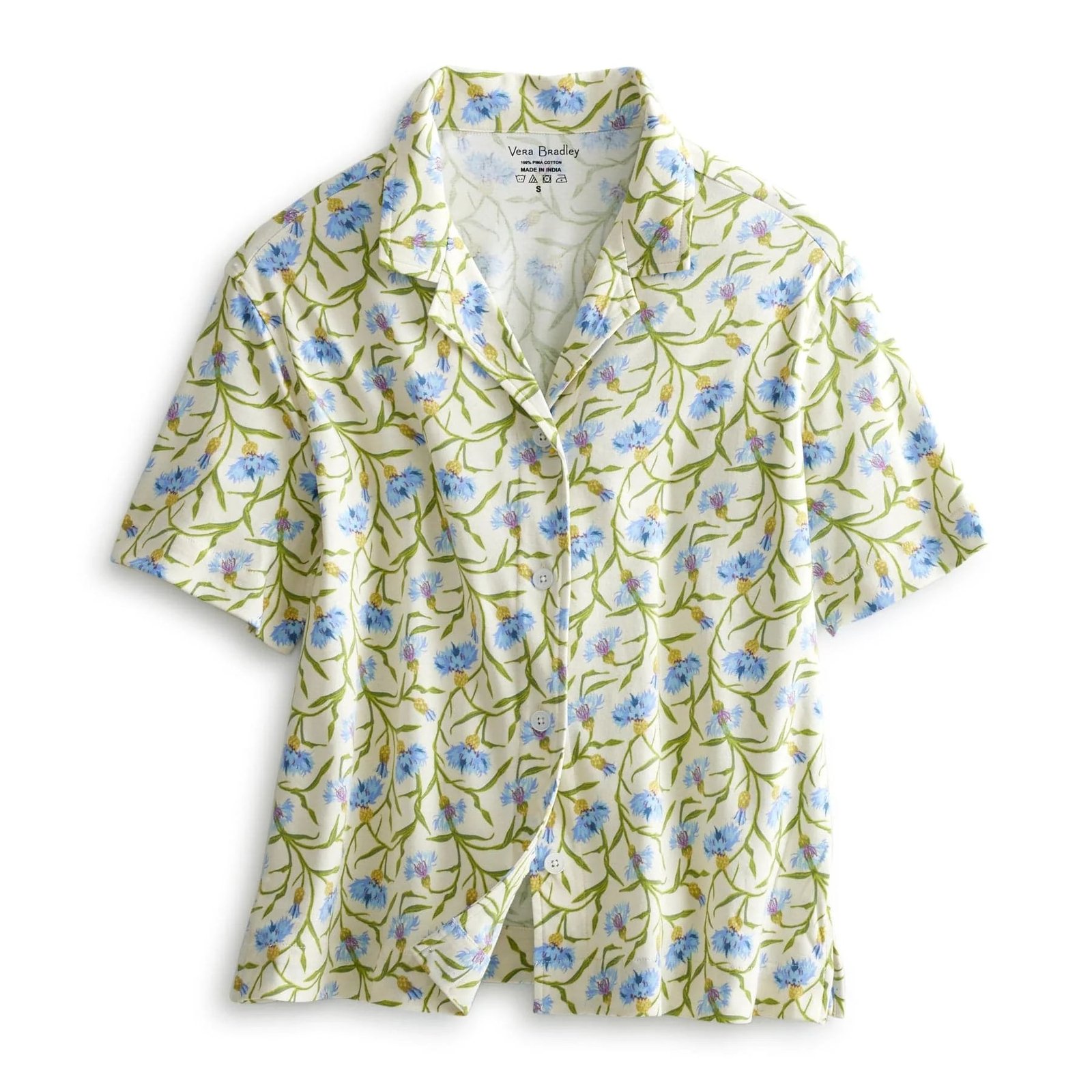 Short-Sleeved Button-Down Pajama Top - Image 2