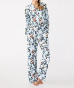 Alternative view of Disney Long-Sleeved Button-Down Pajama Top