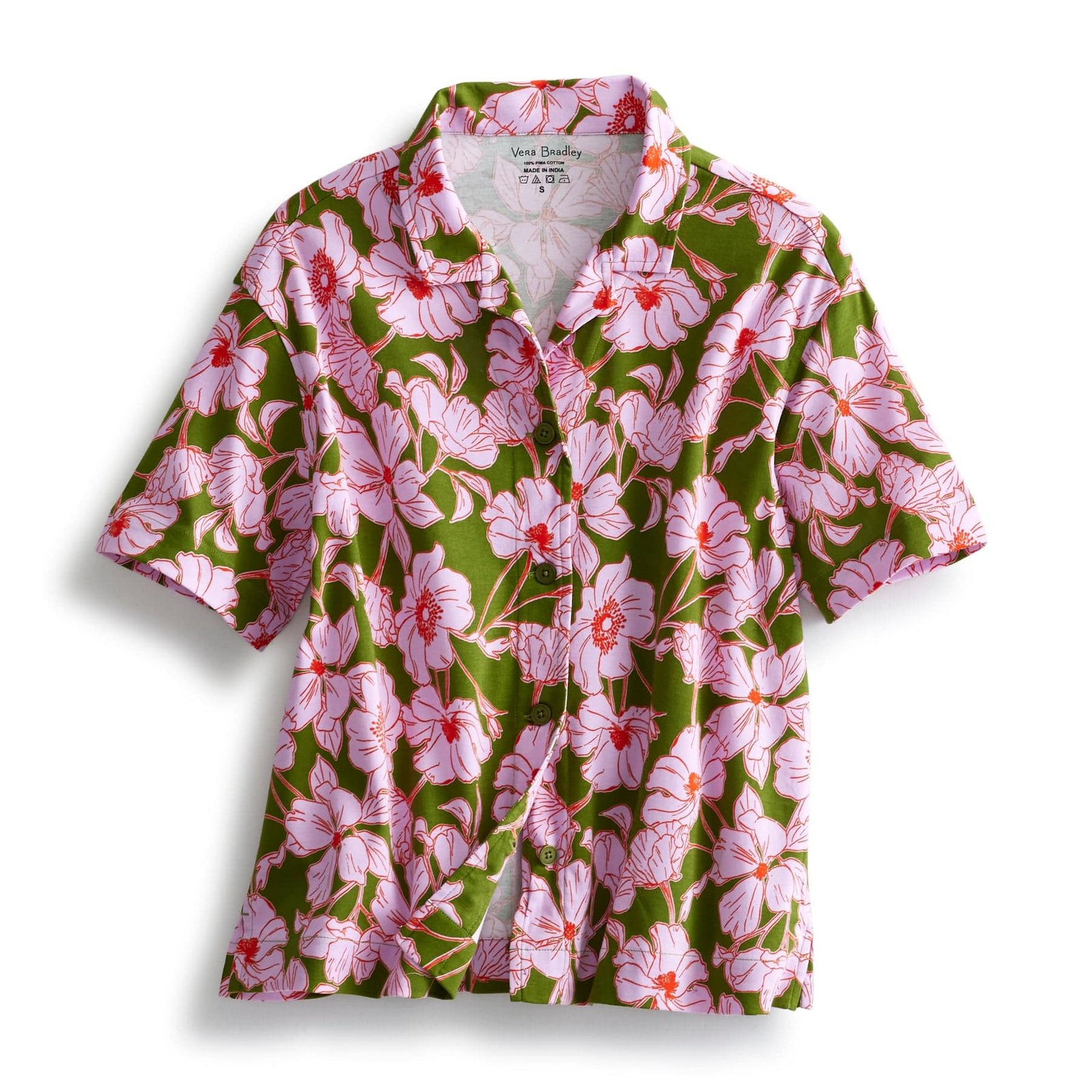 Short-Sleeved Button-Down Pajama Top - Image 3