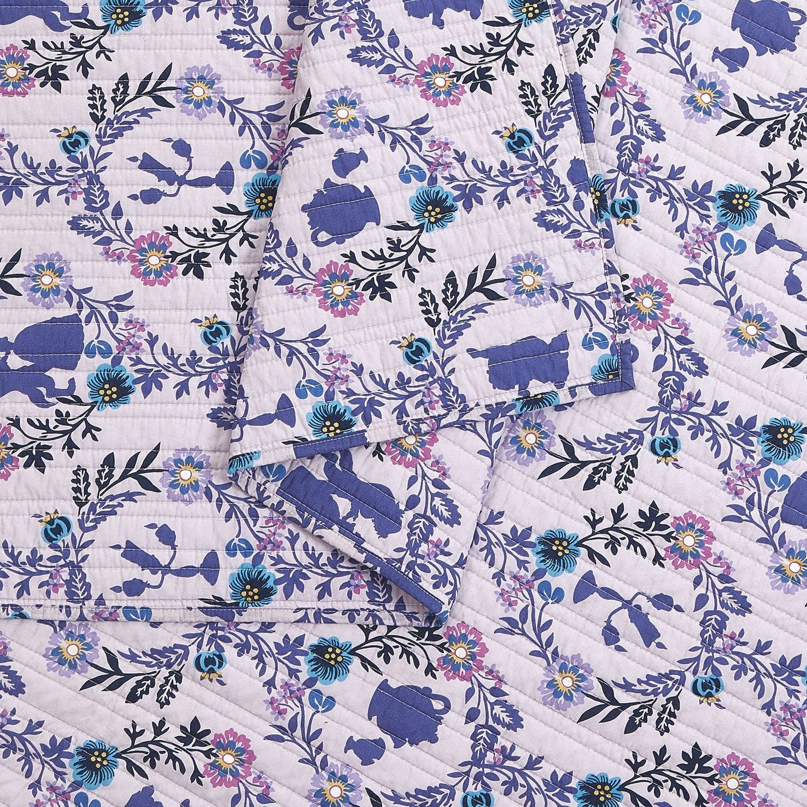Belle Floral Cameos Quilt Set, King - Image 2