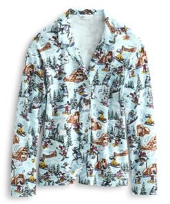 Disney Long-Sleeved Button-Down Pajama Top