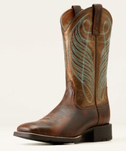 Round Up Wide Square Toe Western Boot