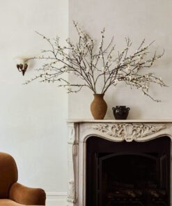 Alternative view of SAVE - Faux Quince Blossom Branch in Cream - 54"