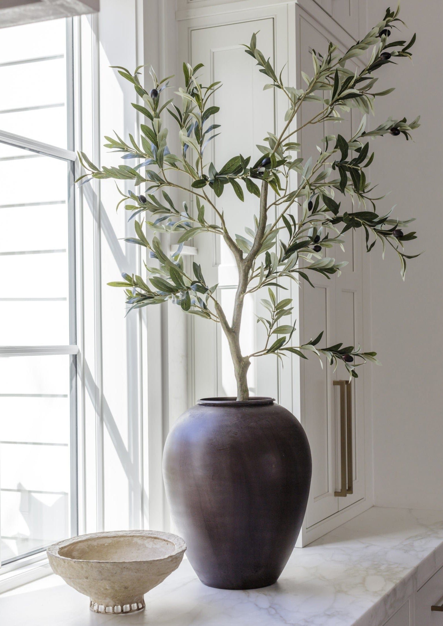 Artificial Potted Olive Tree Plant - 47.25" - Image 5