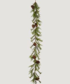 Fake Long Needle Pine and Cone Winter Garland - 72"
