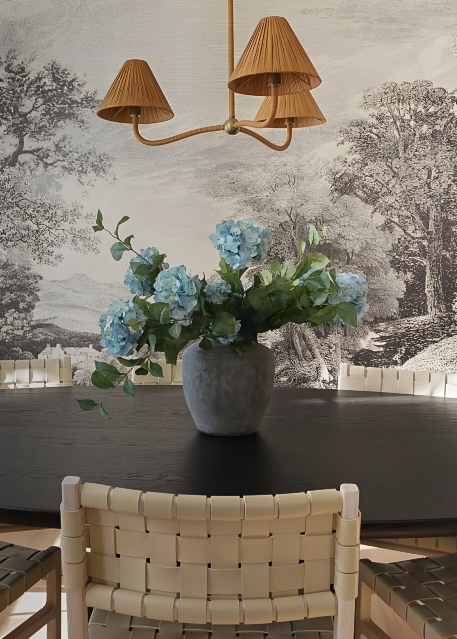 Artificial Hydrangea in Antique Light Blue - 36" - Image 3
