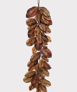 Alternative view of Artificial Fall Magnolia Leaf Garland in Harvest Brown Hues - 48"