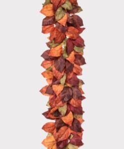 Artificial Salal Leaf Garland in Mixed Fall Hues - 48"
