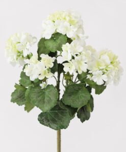 Outdoor Artificial Flowers | Water Resistant Outdoor Geranium Bush - 18"