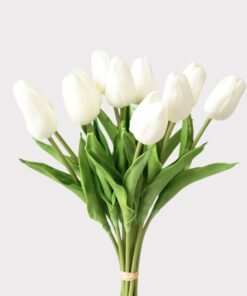 Artificial Flowers Real Touch Tulip Flower Bundle of 12