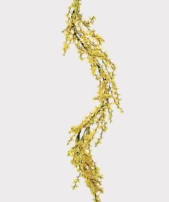 Yellow Forsythia Fake Spring Flower Garland - 48"