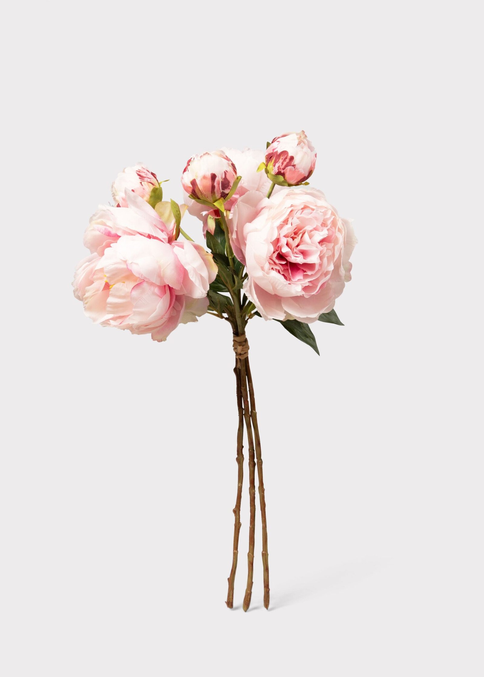 Pink Peony Faux Flower Bundle of Peonies - 21" - Image 5