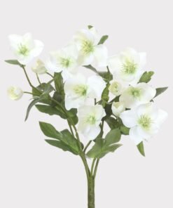 Cream Green Fake Helleborus Flower Bush - 14"