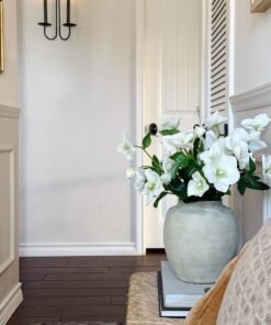 Alternative view of Cream Green Fake Helleborus Flower Bush - 14"