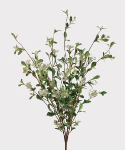 Fake Blooming Wild Petunia Flower Bush in Cream - 30"