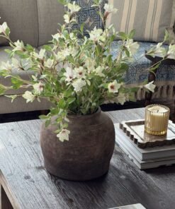 Alternative view of Fake Blooming Wild Petunia Flower Bush in Cream - 30"