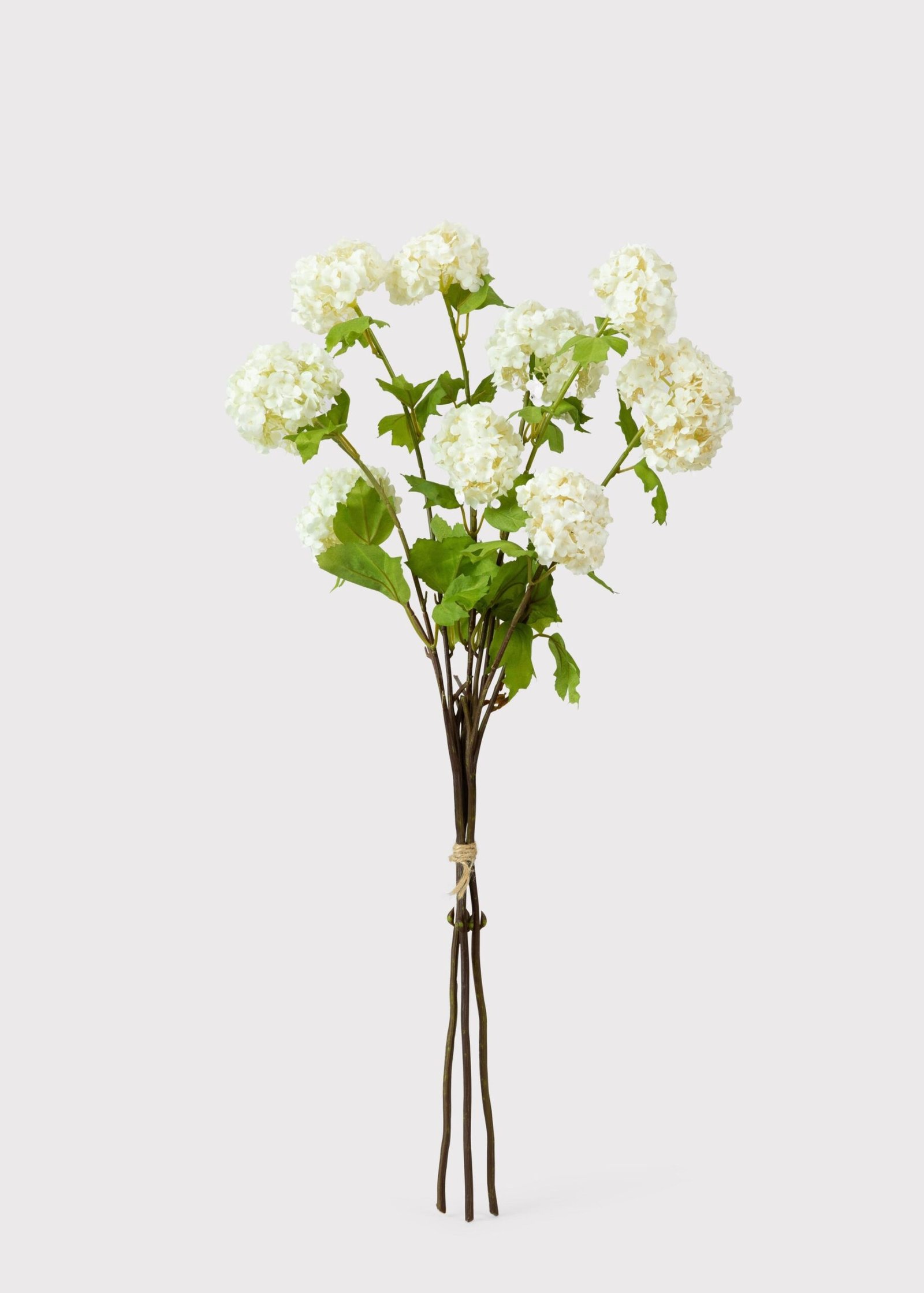 Fake Snowball Flower Bundle in White - 31" - Image 2