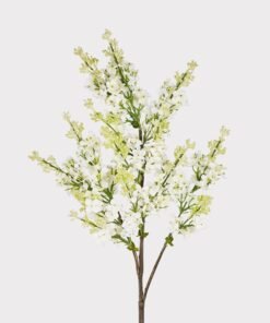 Cream Artificial Blooming Lilac Branch - 30"