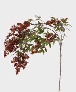 Burgundy Fake Hanging Nandina Berry Branch - 45"