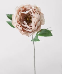 Artificial Peony Flower in Mauve Beige - 18.5"