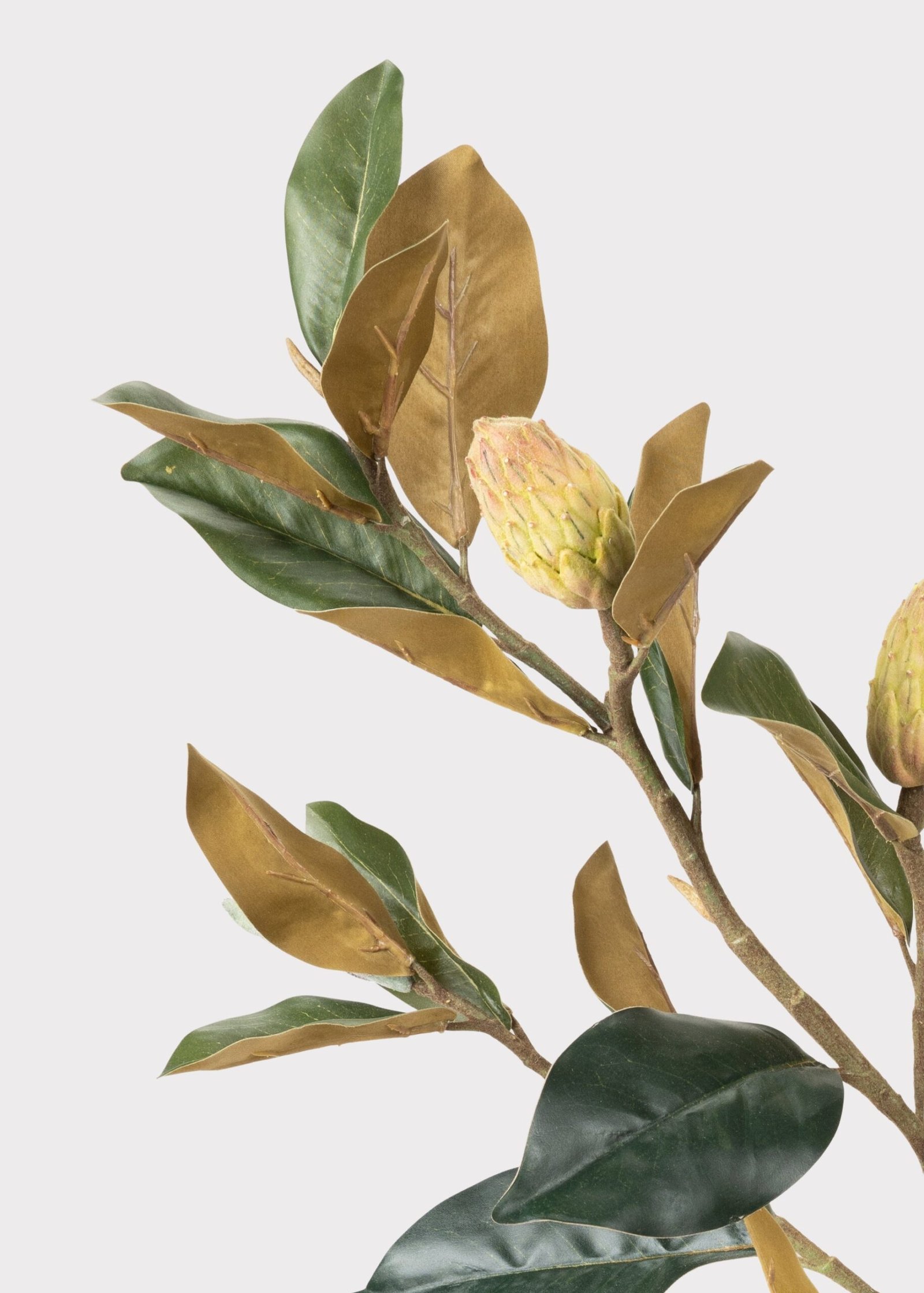 Artificial Budding Magnolia Leaf Branch - 37" - Image 4