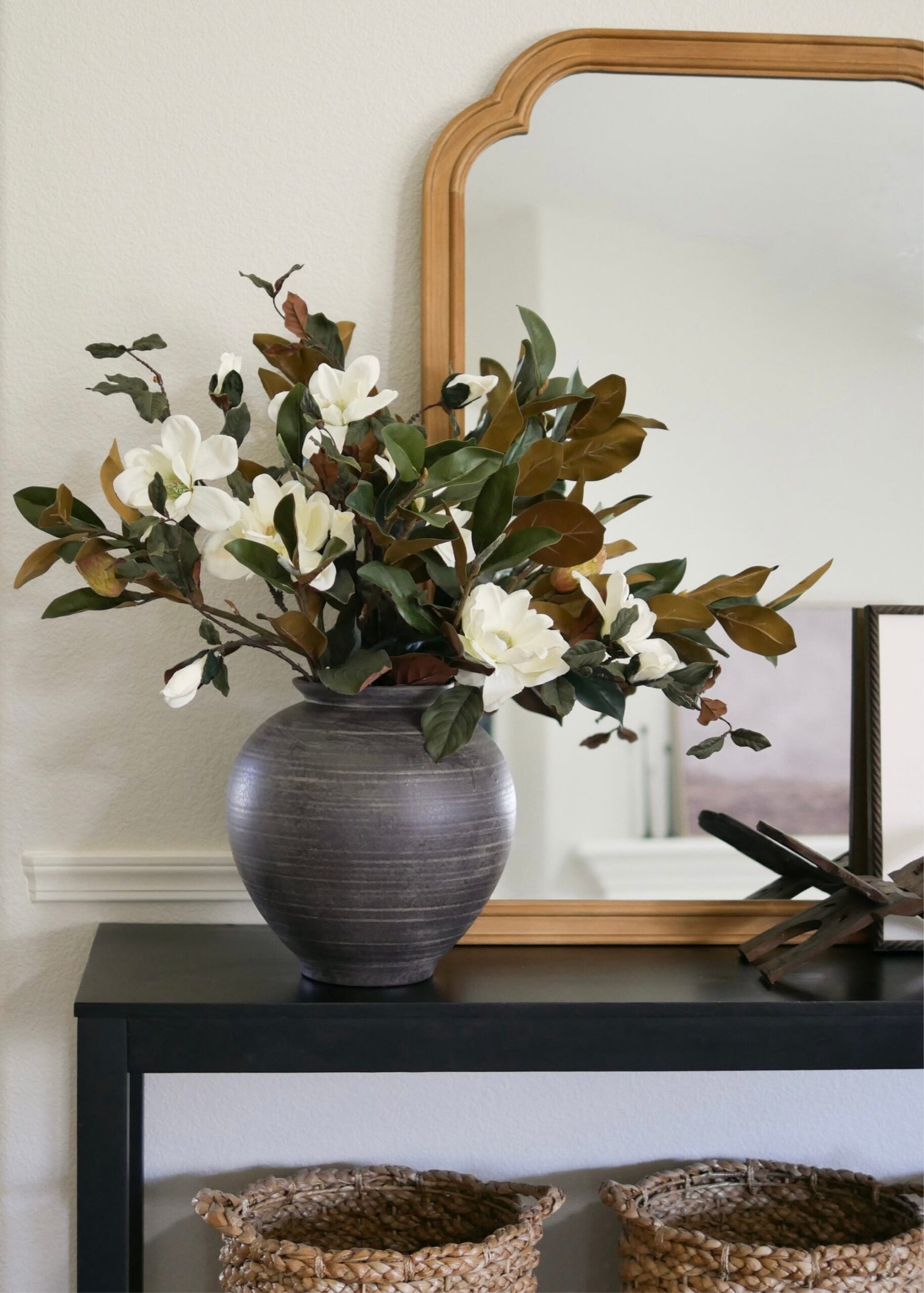 Artificial Budding Magnolia Leaf Branch - 37" - Image 5