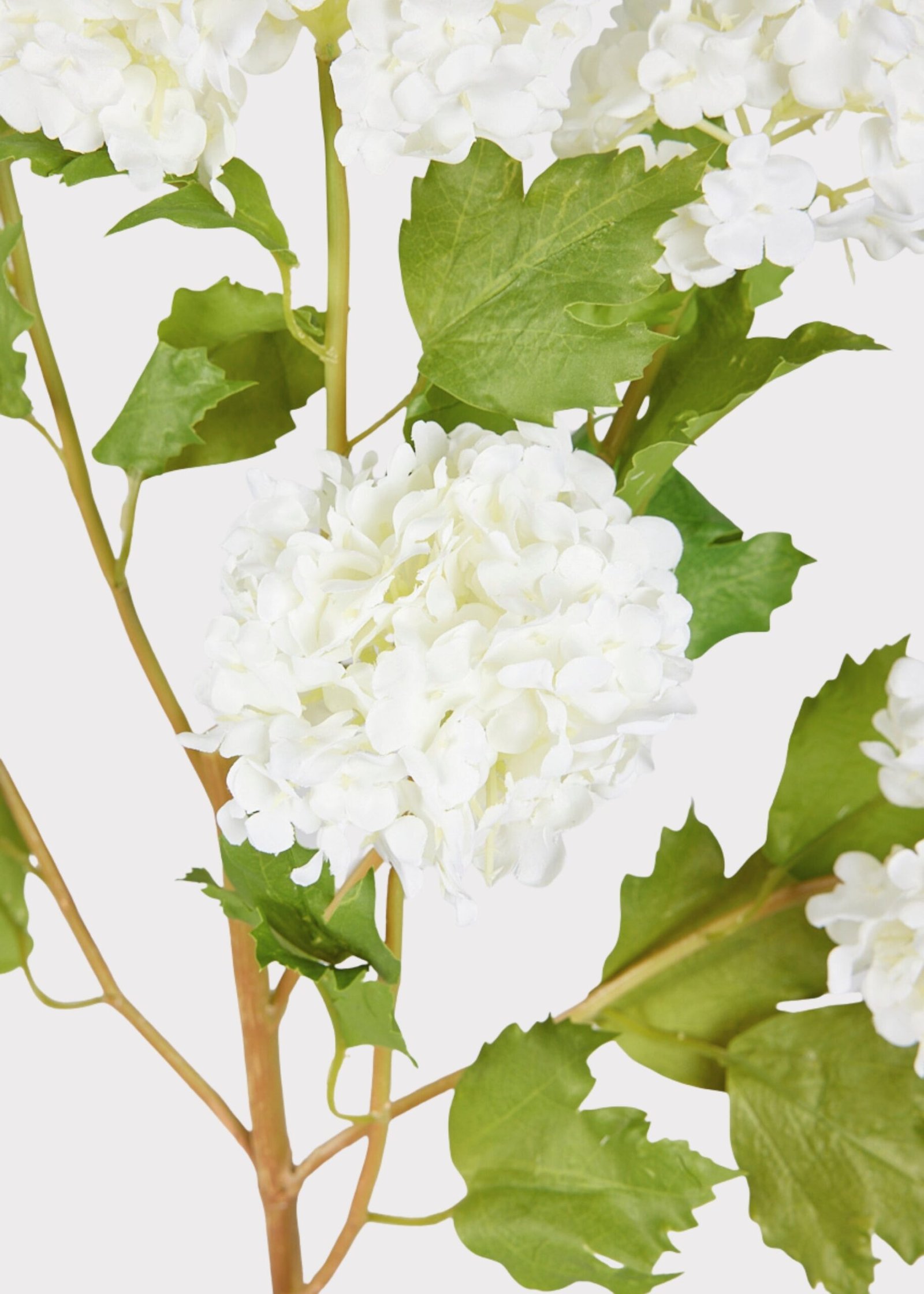 SAVE - Faux Snowball Hydrangea in Crisp White - 43.5" - Image 3