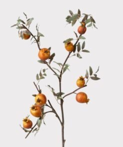 Dried Look Faux Pomegranate Branch - 44"