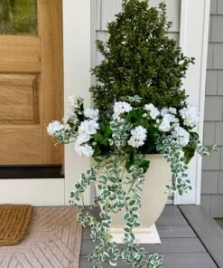 Alternative view of Fake Button Leaf Hanging Plant - 35"