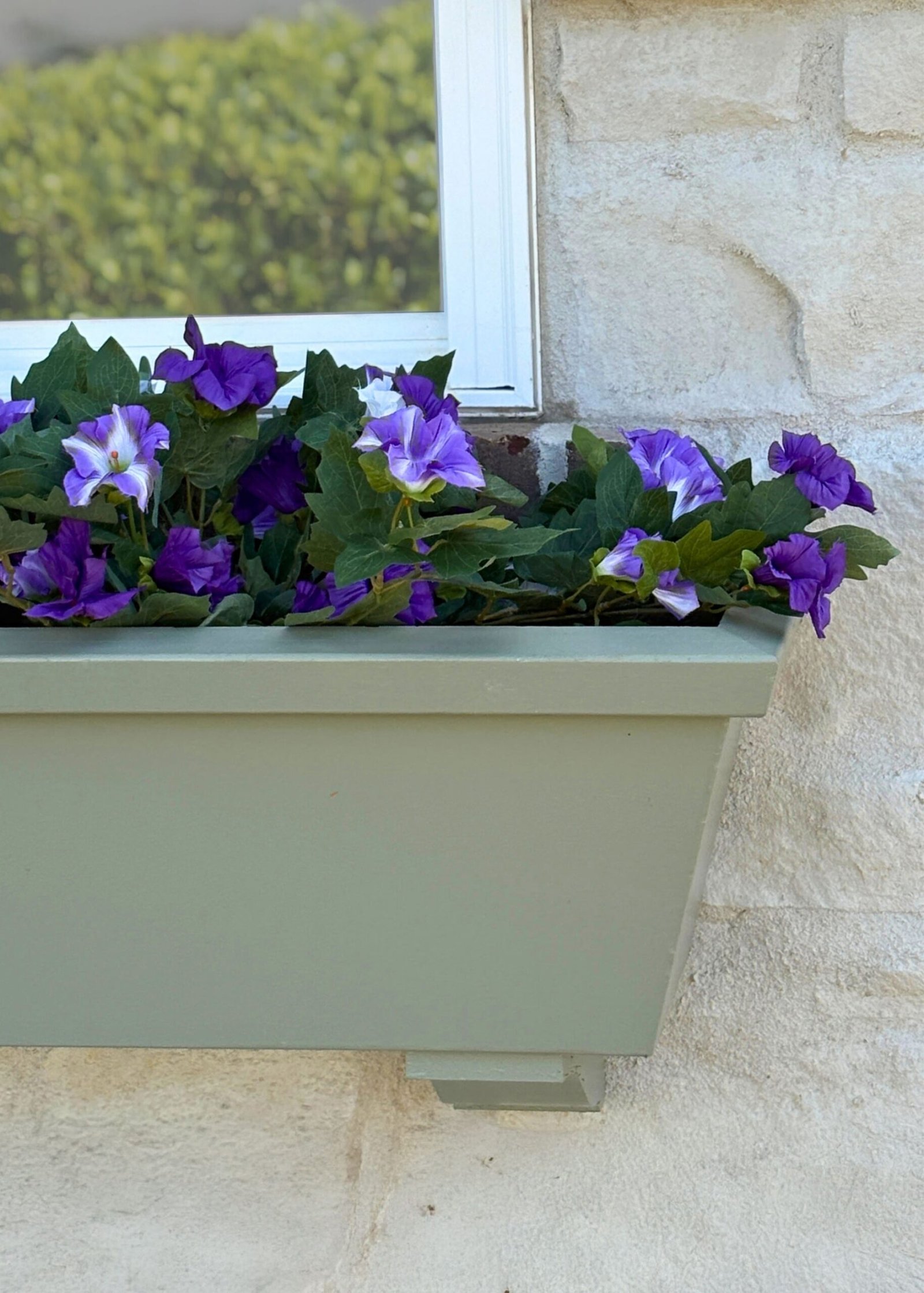 Fake Petunia UV Treated Indoor/Outdoor Hanging Flower Bush - 26" - Image 2