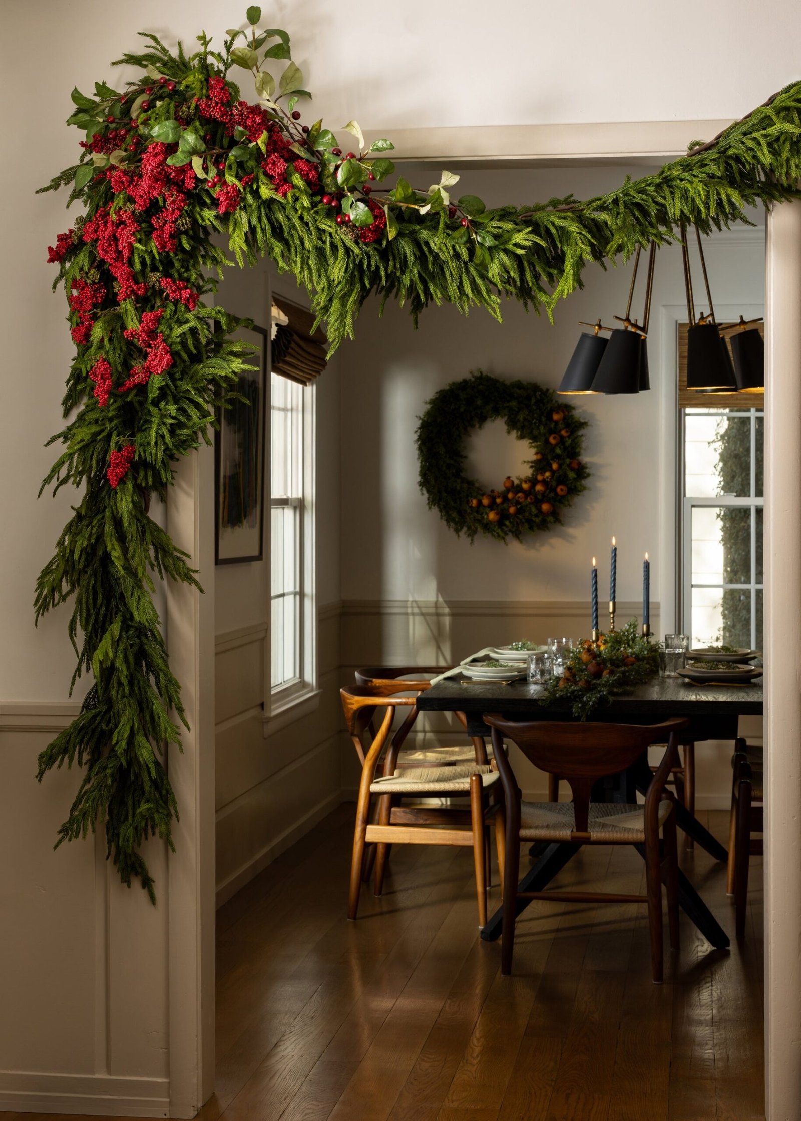 Afloral™ Real Touch Deluxe Norfolk Pine Garland - 96" - Image 4