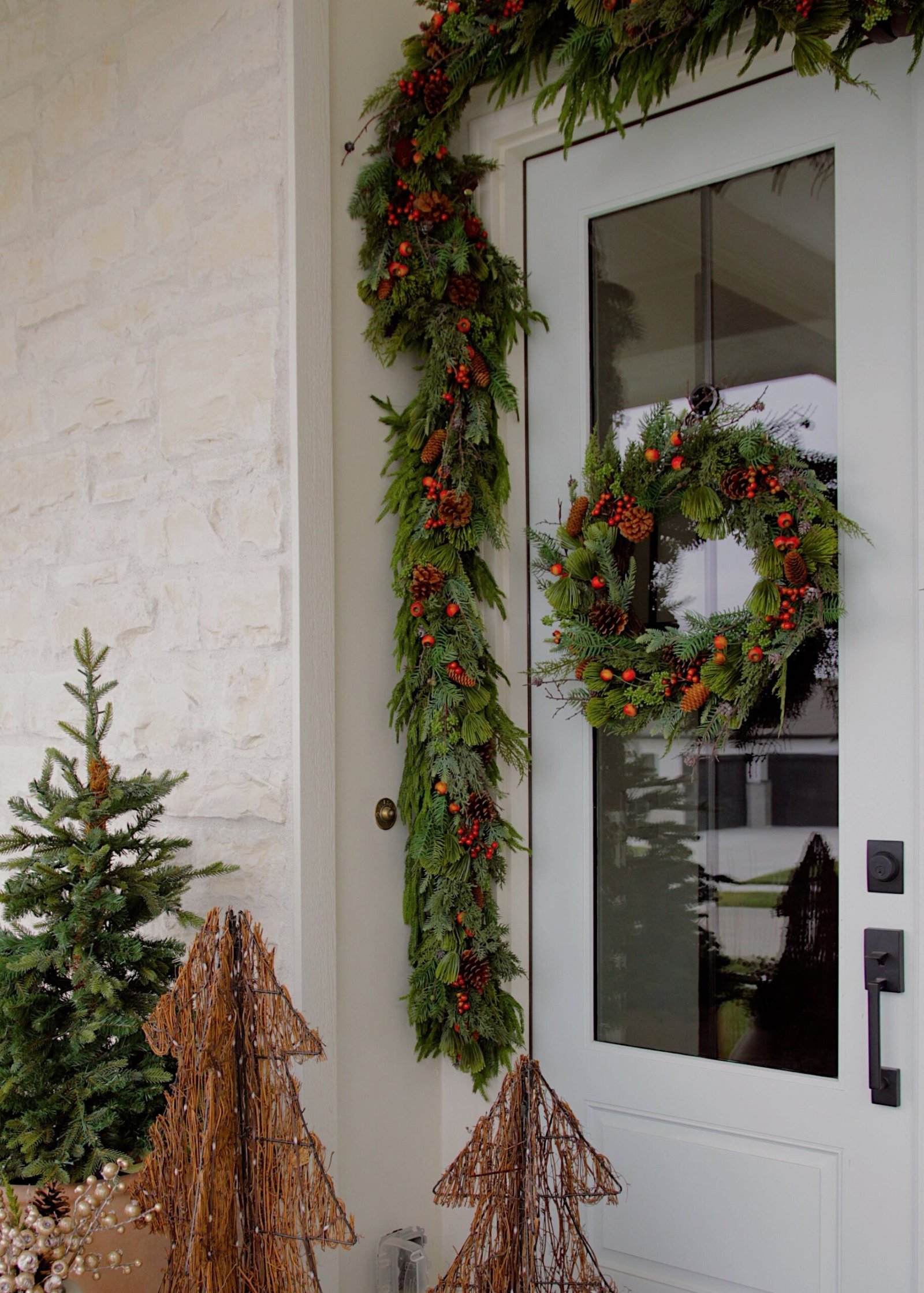 Festive Winter Pine and Pod Garland - 72" - Image 2