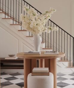 Alternative view of Faux Flowers Cherry Blossom Stem in Cream White - 44"