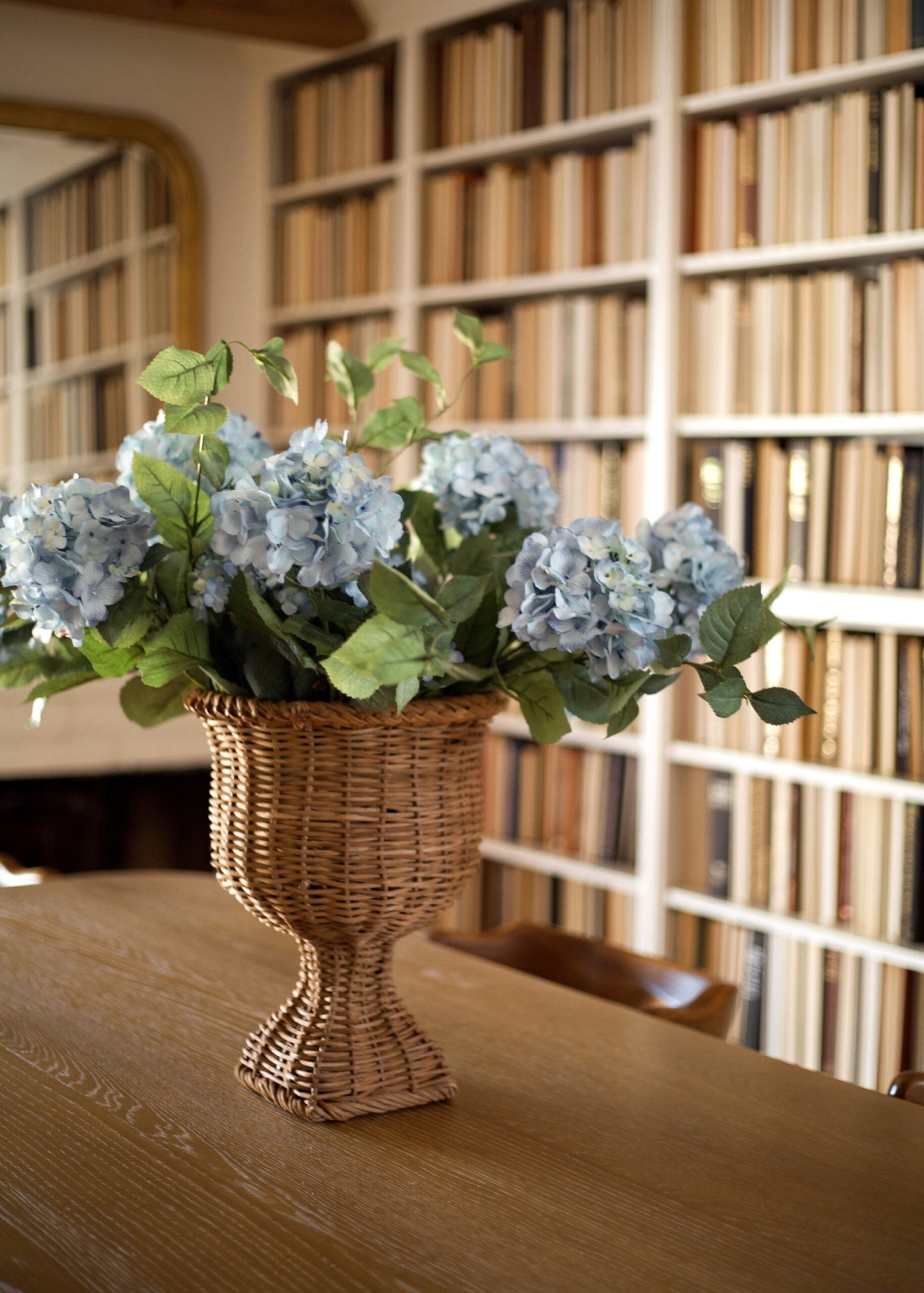 Artificial Hydrangea in Antique Light Blue - 36" - Image 2