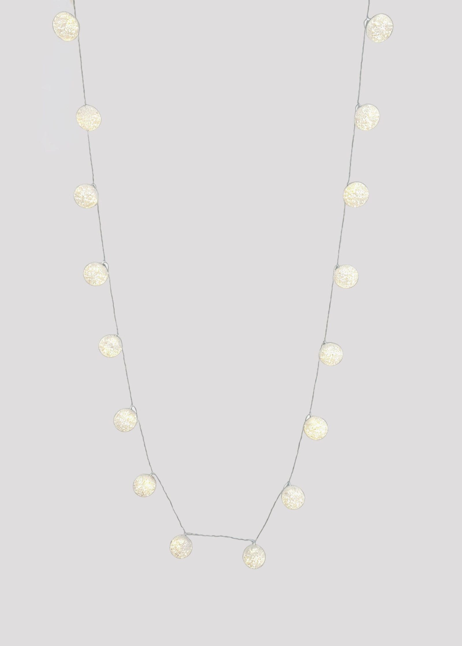 Pre-Lit Ball Ornament Garland with White Lights - 172" - Image 5