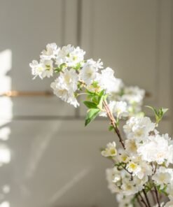 Alternative view of Cream White Artificial Cherry Blossom Branch - 36"