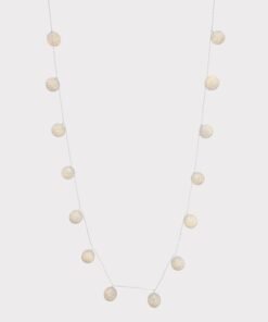 Alternative view of Pre-Lit Ball Ornament Garland with White Lights - 172"