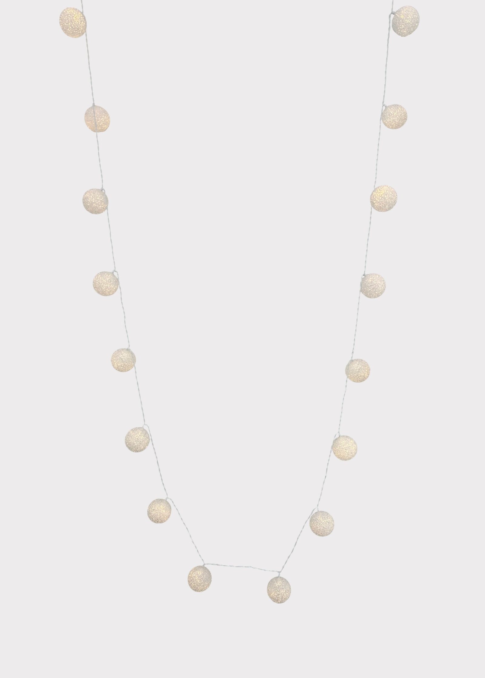 Pre-Lit Ball Ornament Garland with White Lights - 172" - Image 2