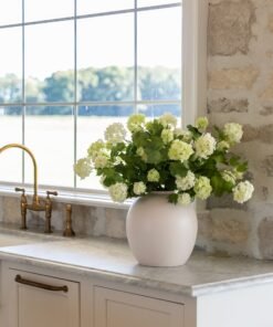 Alternative view of SAVE - Green Cream Artificial Snowball Flowers - 24"