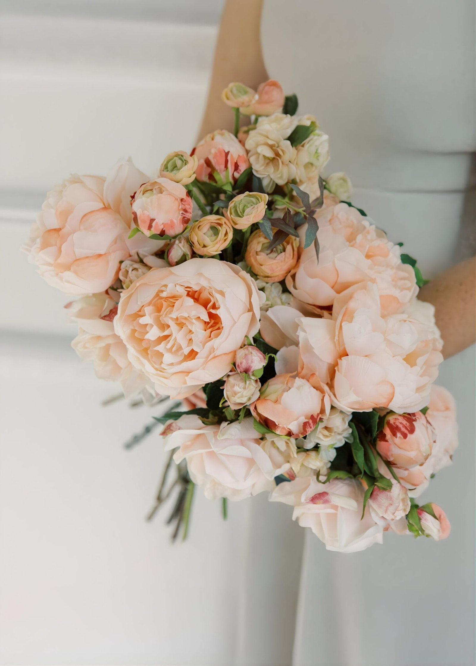 Real Touch Fake Flowers Blush Peony - 27" - Image 2