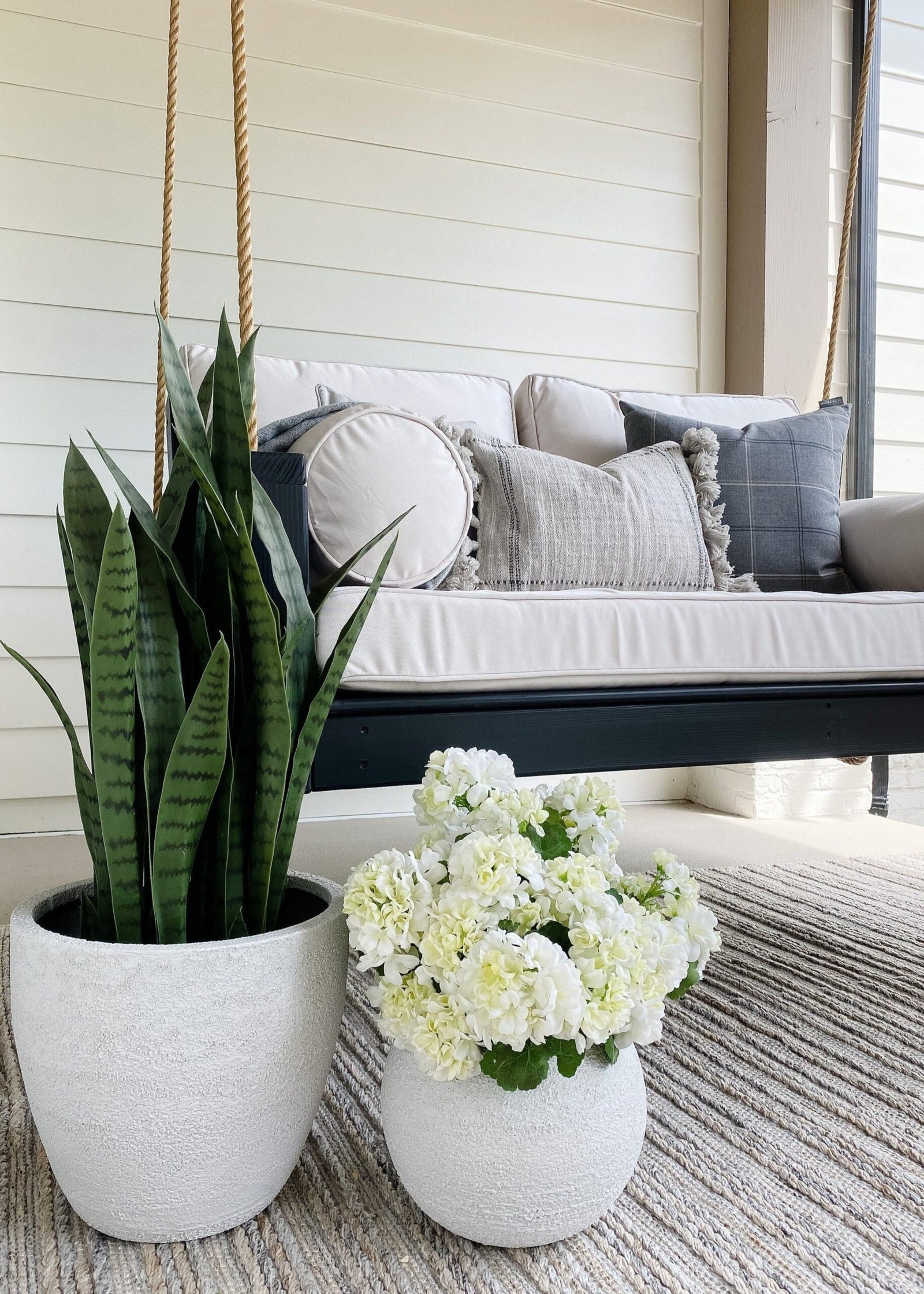 UV Treated Outdoor Fake Potted Sansevieria Snake Plant - 35" - Image 6