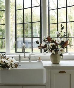 Alternative view of SAVE- Cream Magnolia Fake Flower Branch - 35"
